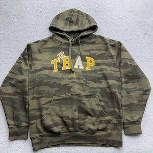 Point Blank The Trap Camo Hoodie Mens M USA Made Camouflage Graphic Sweatshirt